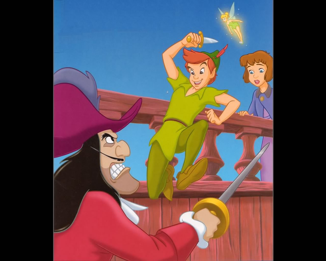 download wallpaper: Peter Pan en kapitein Haak wallpaper