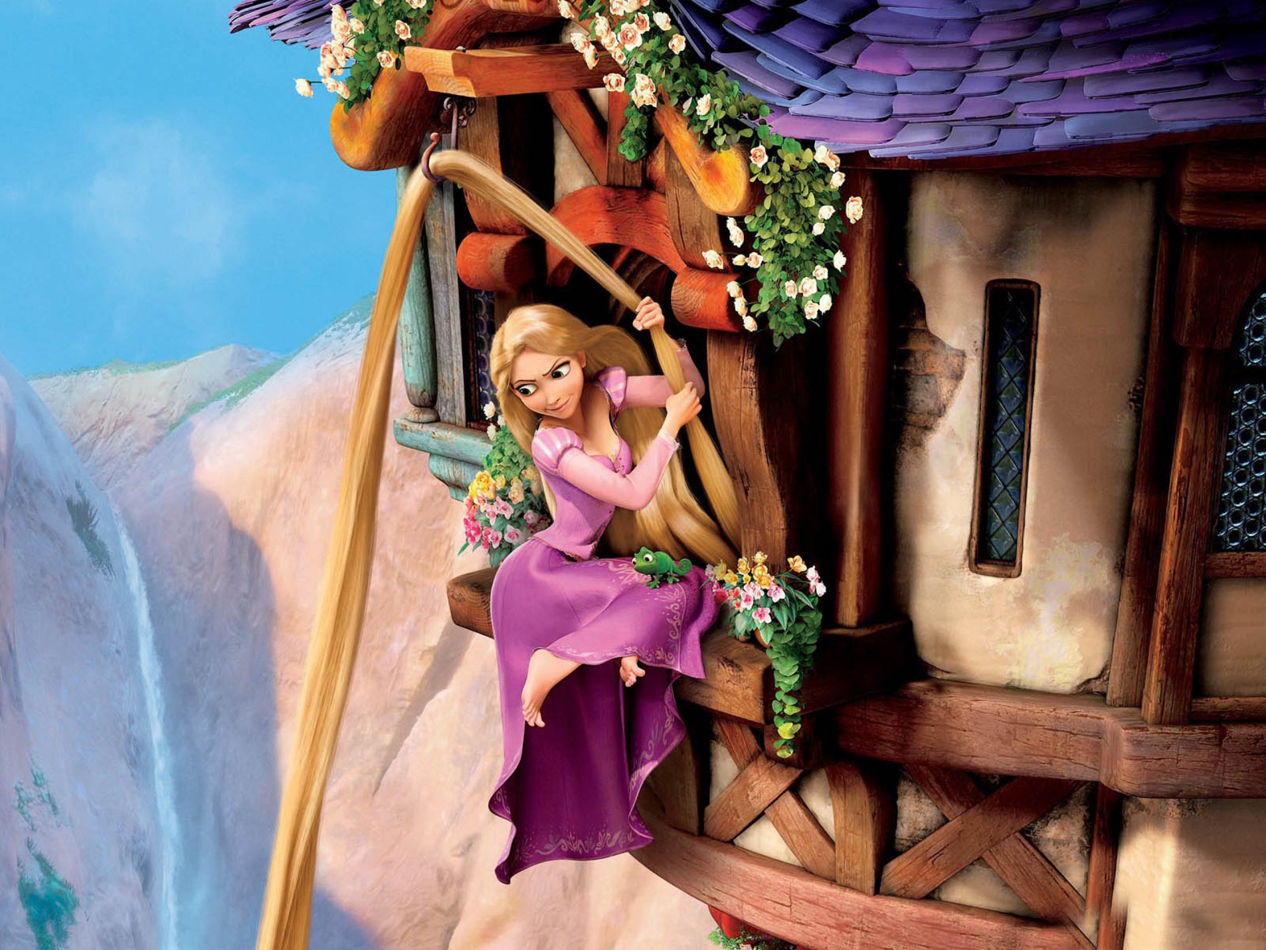 download wallpaper: Rapunzel in haar toren wallpaper