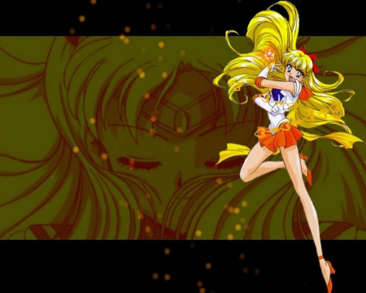 download wallpaper: Sailor Moon – groen wallpaper