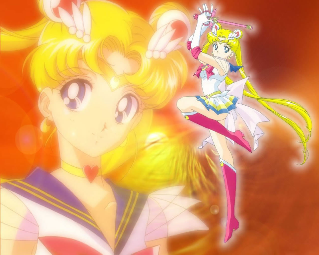 download wallpaper: Sailor Moon – roze wallpaper