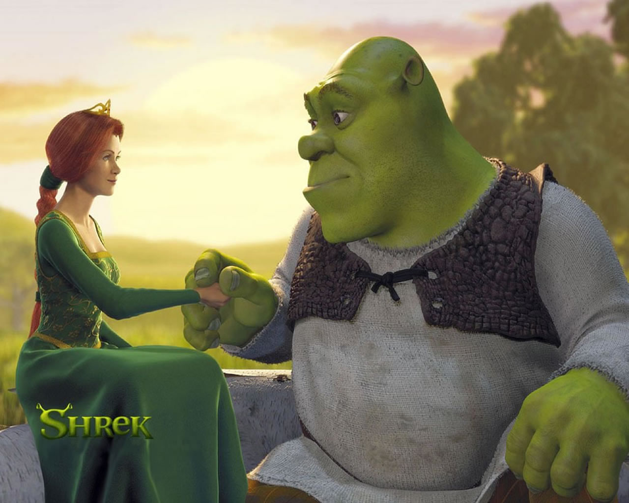 download wallpaper: Shrek en prinses Fiona wallpaper