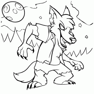 Een weerwolf verandert bij volle maan