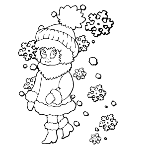 A girl in the snow