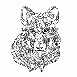 Zentangle wolf