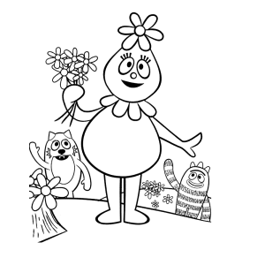 Yo Gabba Gabba: Foofa met bloemen