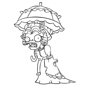 Zombie met een parasol